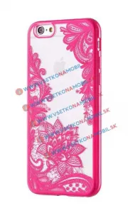 HENNA FLOWERS silikónový obal Apple iPhone 6 / 6S ružový