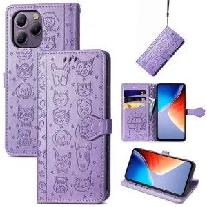 ART ANIMALS Peňaženkový obal pre Blackview A96 fialový