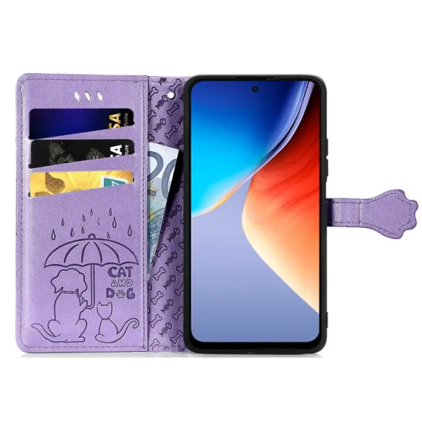 ART ANIMALS Peňaženkový obal pre Blackview A96 fialový