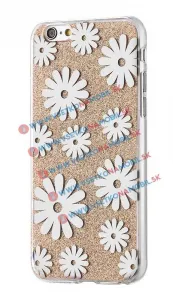 SHINY FLOWERS Ochranný obal Apple iPhone  6 / 6S zlatý
