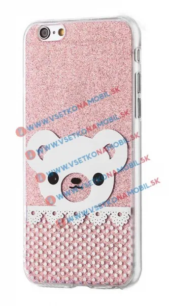 SHINY BEAR Silikónový obal Apple iPhone  6 / 6S ružový