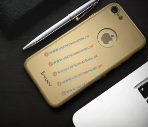 IPAKY 360° Ochranný obal + tvrdené sklo Apple iPhone 7 zlatý