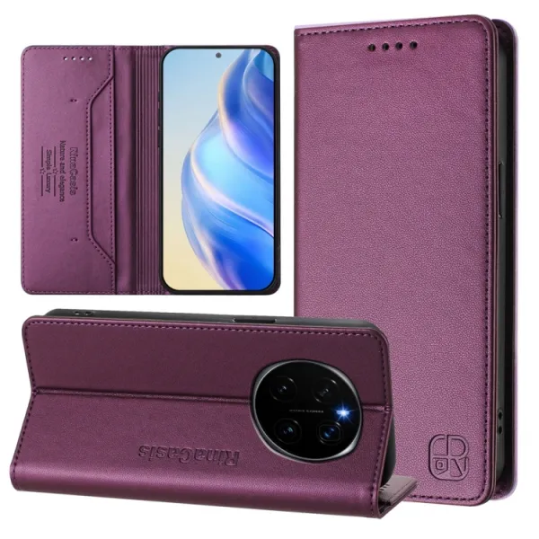 RINA Zaklápacie puzdro pre Honor Magic7 Pro 5G tmavofialové