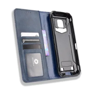 BUSINESS Peňaženkový kryt pre Doogee S88 Pro / S88 Plus modrý