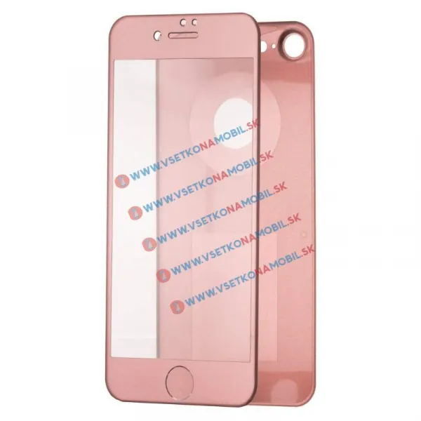 3D ALU Temperované sklo (PREDNÉ + ZADNÉ) Apple iPhone 7 ružové
