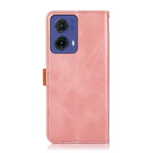 KHAZNEH DUAL-COLOR Peňaženkový kryt pre Motorola Moto G85 5G ružový