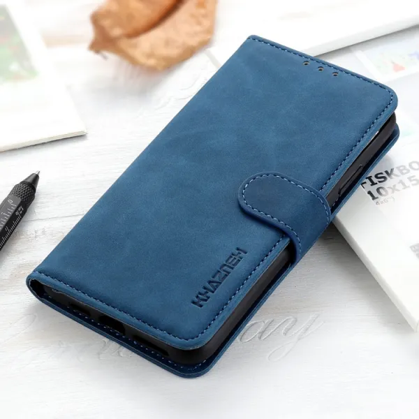 KHAZNEH RETRO Zaklápacie puzdro pre Motorola Moto G85 5G modré