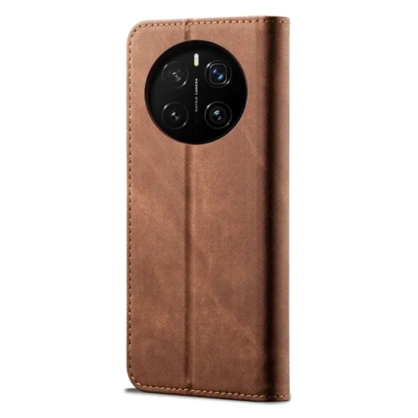 DENIM Peňaženkový kryt pre Honor Magic7 Pro 5G hnedý