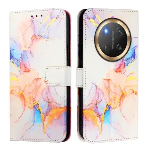 ART MARBLE Peňaženkový kryt pre Honor Magic7 Lite 5G WHITE ORANGE
