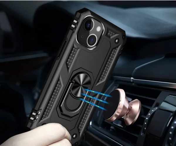 RING Obal s držiakom pre Apple iPhone 14 čierny