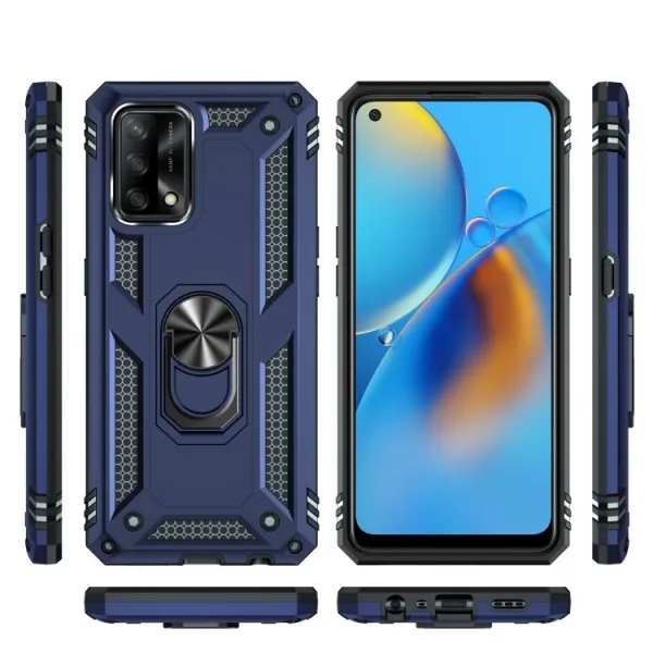 RING Obal s držiakom pre Oppo A74 modrý