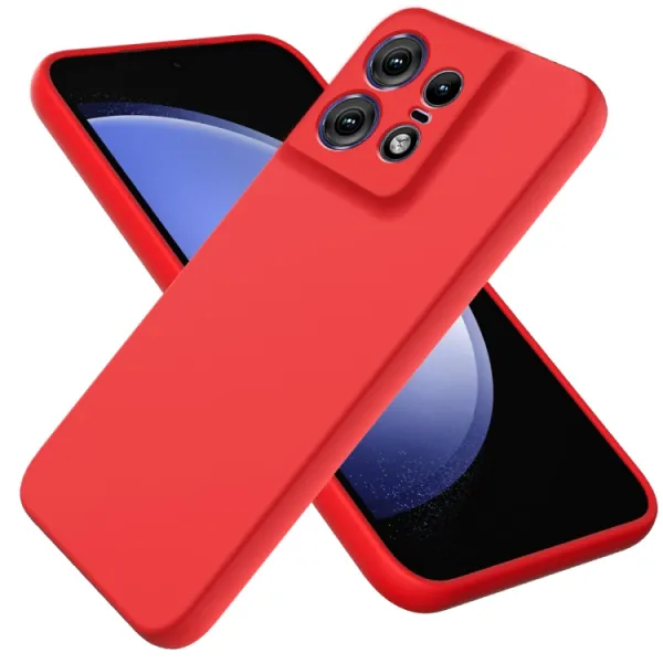 RUBBER Ochranný kryt pre Motorola Edge 50 Pro červený