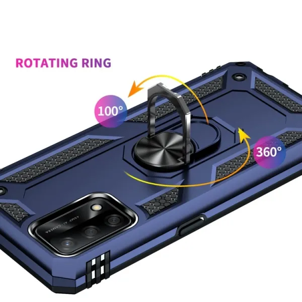 RING Obal s držiakom pre Oppo A74 modrý