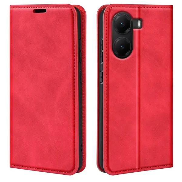 MAGNETIC Zaklápací kryt pre Xiaomi Poco X7 Pro červený