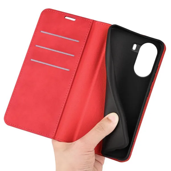 MAGNETIC Zaklápací kryt pre Xiaomi Poco X7 Pro červený