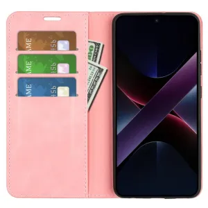 MAGNETIC Zaklápací kryt pre Xiaomi Poco X7 Pro ružový