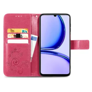 ART FLOWERS Peňaženkový obal pre Realme C53 tmavoružový