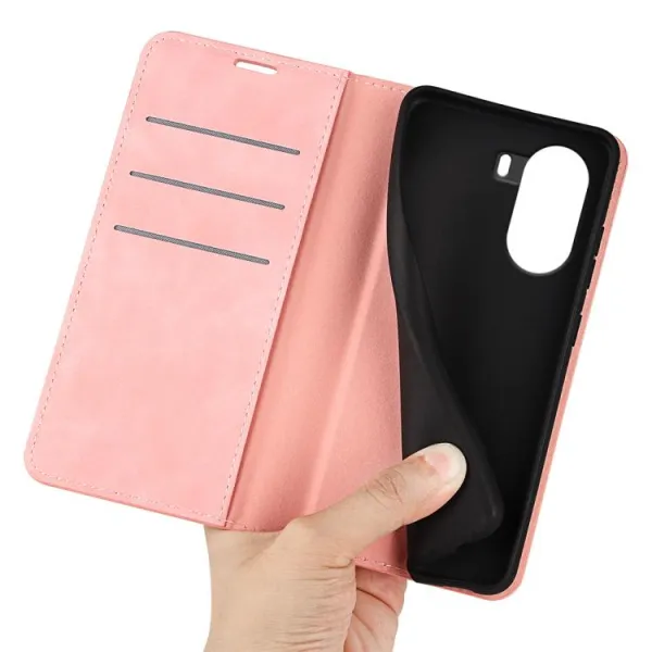 MAGNETIC Zaklápací kryt pre Xiaomi Poco X7 Pro ružový