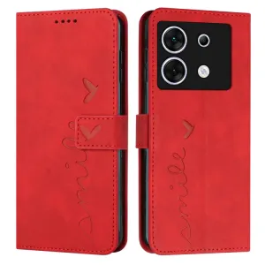 ART SMILE Peňaženkový obal s remienkom pre Infinix Zero 30 5G červený