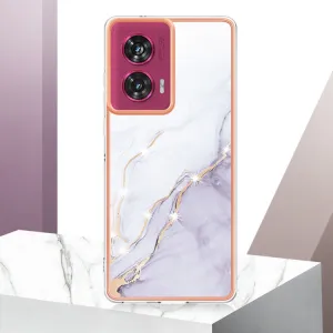 IMD MARBLE Ochranný kryt pre Motorola Edge 50 Fusion WHITE