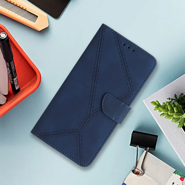 STITCHED Peňaženkový kryt pre Honor 200 Smart 5G modrý