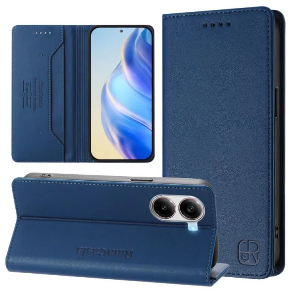 RINA Zaklápacie puzdro pre Xiaomi Poco X7 Pro tmavomodré