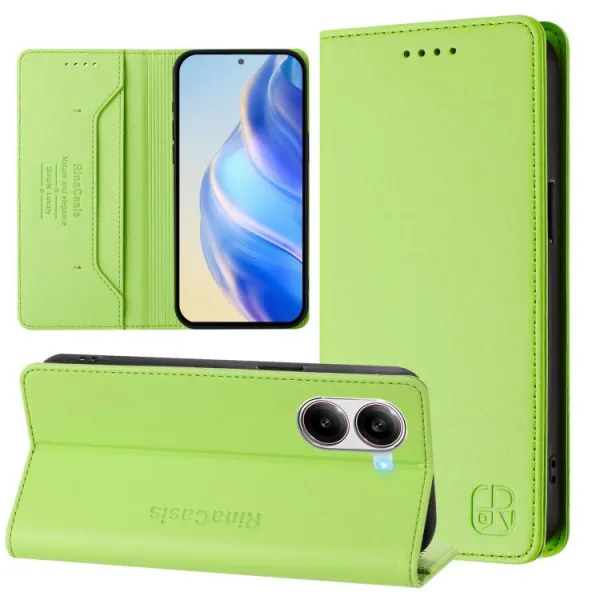 RINA Zaklápacie puzdro pre Xiaomi Poco X7 Pro svetlozelené