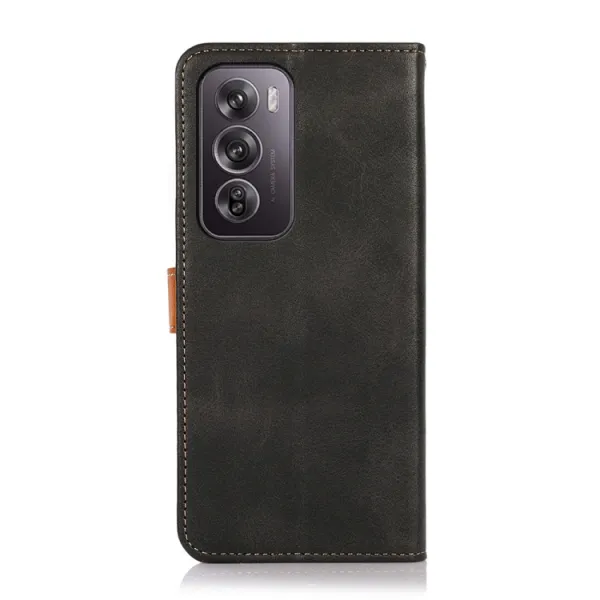 KHAZNEH DUAL-COLOR Peňaženkový kryt pre Oppo Reno12 Pro 5G čierny