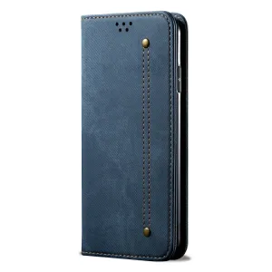 DENIM Peňaženkový kryt pre OnePlus 8 Pro modrý