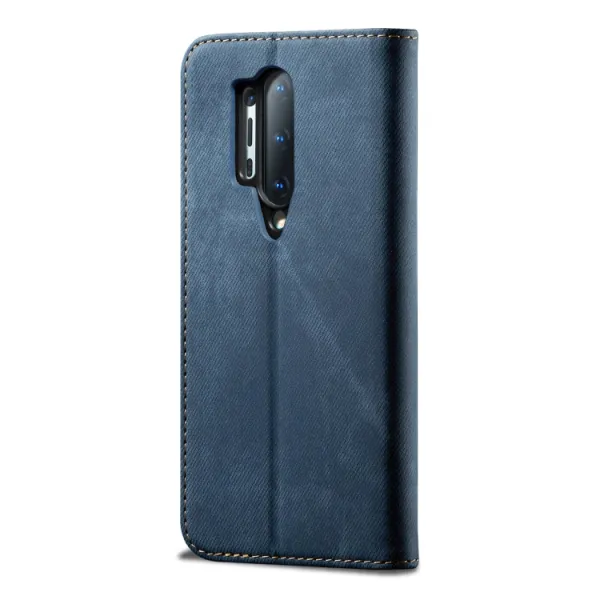 DENIM Peňaženkový kryt pre OnePlus 8 Pro modrý