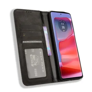 BUSINESS Peňaženkové puzdro pre Motorola Edge 50 Pro čierne