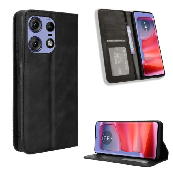 BUSINESS Peňaženkové puzdro pre Motorola Edge 50 Pro čierne