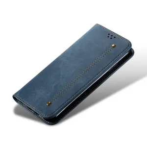 DENIM Peňaženkový kryt pre OnePlus 8 Pro modrý