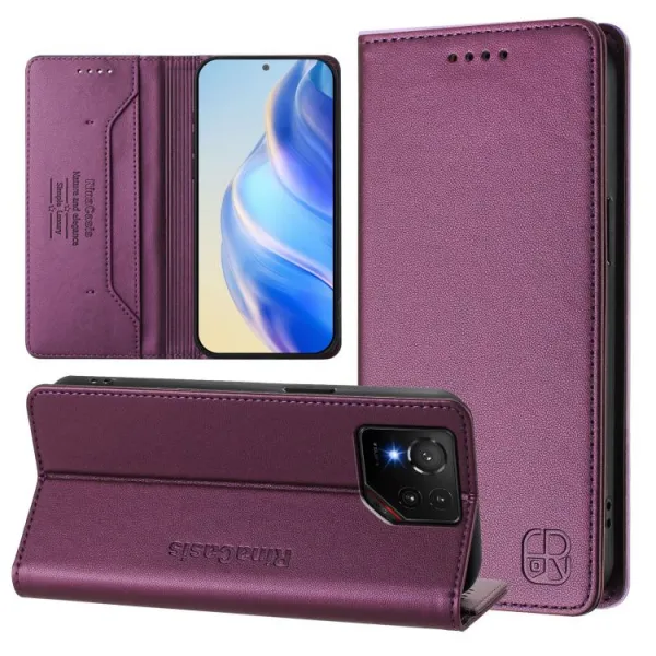 RINA Zaklápacie puzdro pre Asus ROG Phone 9 / ROG Phone 9 Pro tmavofialové