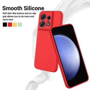 RUBBER Ochranný kryt pre Motorola Edge 50 Pro červený