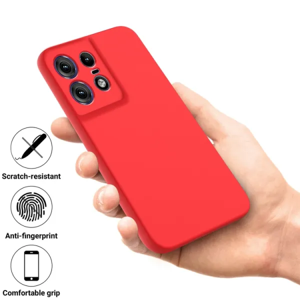 RUBBER Ochranný kryt pre Motorola Edge 50 Pro červený