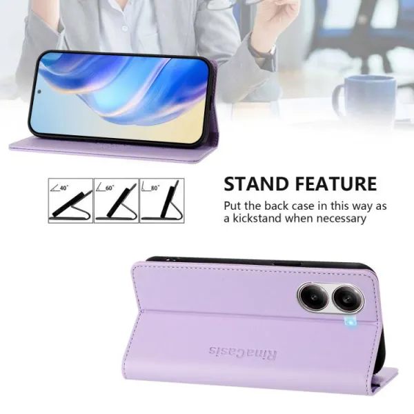 RINA Zaklápacie puzdro pre Xiaomi Poco X7 Pro svetlofialové