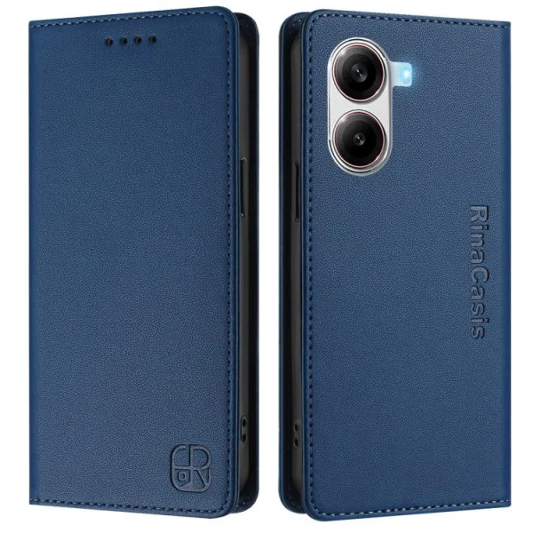 RINA Zaklápacie puzdro pre Xiaomi Poco X7 Pro tmavomodré