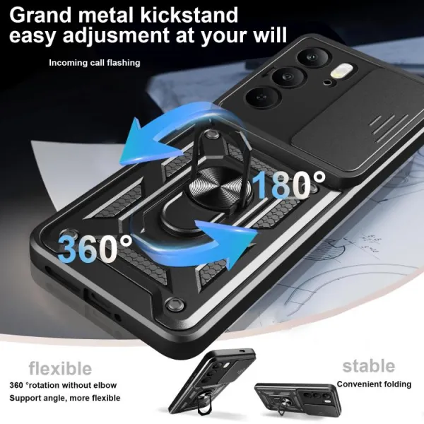 RING CAMERA Kryt s držiakom pre Realme C75 / Realme 14x 5G modrý