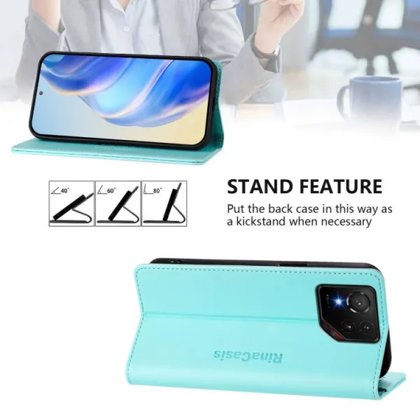 RINA Zaklápacie puzdro pre Asus ROG Phone 9 / ROG Phone 9 Pro tyrkysové