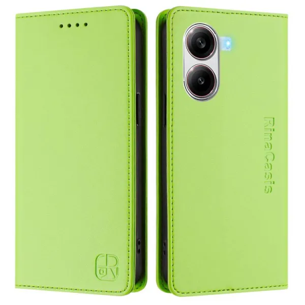 RINA Zaklápacie puzdro pre Xiaomi Poco X7 Pro svetlozelené