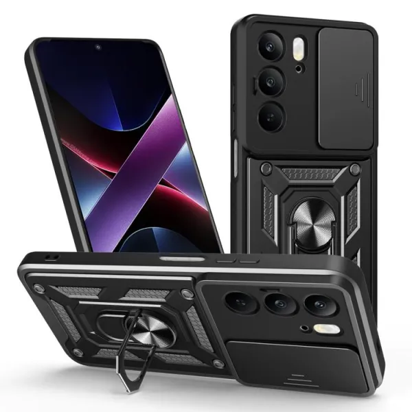RING CAMERA Kryt s držiakom pre Realme C75 / Realme 14x 5G čierny