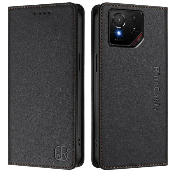 RINA Zaklápacie puzdro pre Asus ROG Phone 9 / ROG Phone 9 Pro čierne
