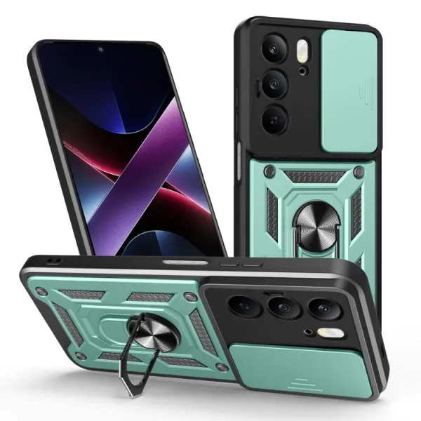 RING CAMERA Kryt s držiakom pre Realme C75 / Realme 14x 5G zelený