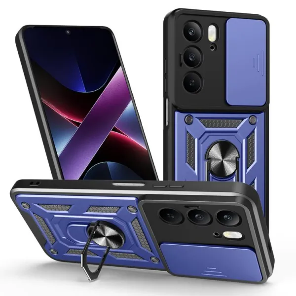 RING CAMERA Kryt s držiakom pre Realme C75 / Realme 14x 5G modrý