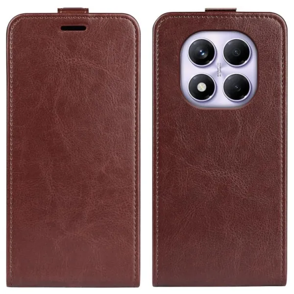 Vyklápacie puzdro pre Xiaomi Redmi Note 14 Pro hnedé