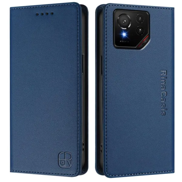RINA Zaklápacie puzdro pre Asus ROG Phone 9 / ROG Phone 9 Pro tmavomodré