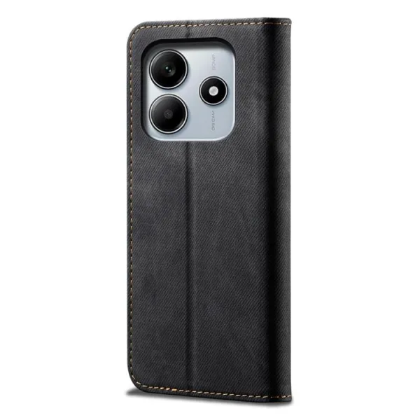 DENIM Peňaženkový kryt pre Xiaomi Redmi Note 14 čierny