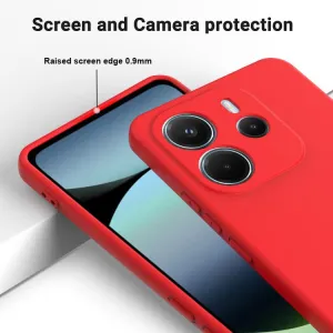 RUBBER Ochranný kryt pre Xiaomi Redmi Note 14 červený