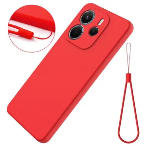 RUBBER Ochranný kryt pre Xiaomi Redmi Note 14 červený
